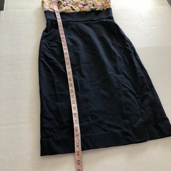 Diane Von Furstenberg Sophia Loren Women’s Navy Blue Dress Size 6 Silk Blend - Picture 12 of 15